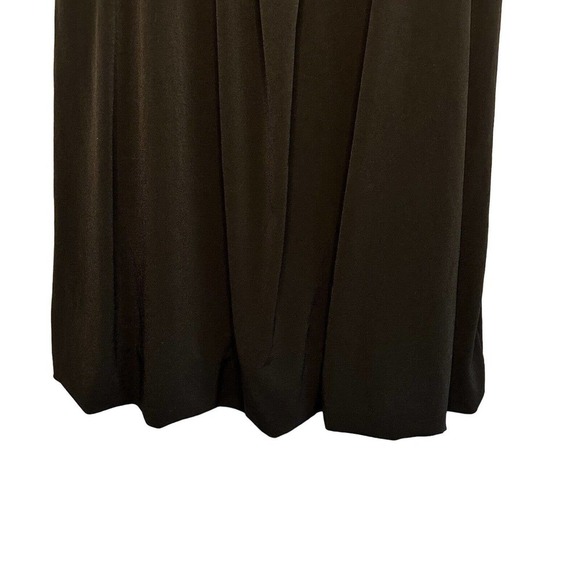 A.Byer Women Dress Black Satin Minimalist Retro Y2K LBD Bubble Hem - Picture 4 of 10